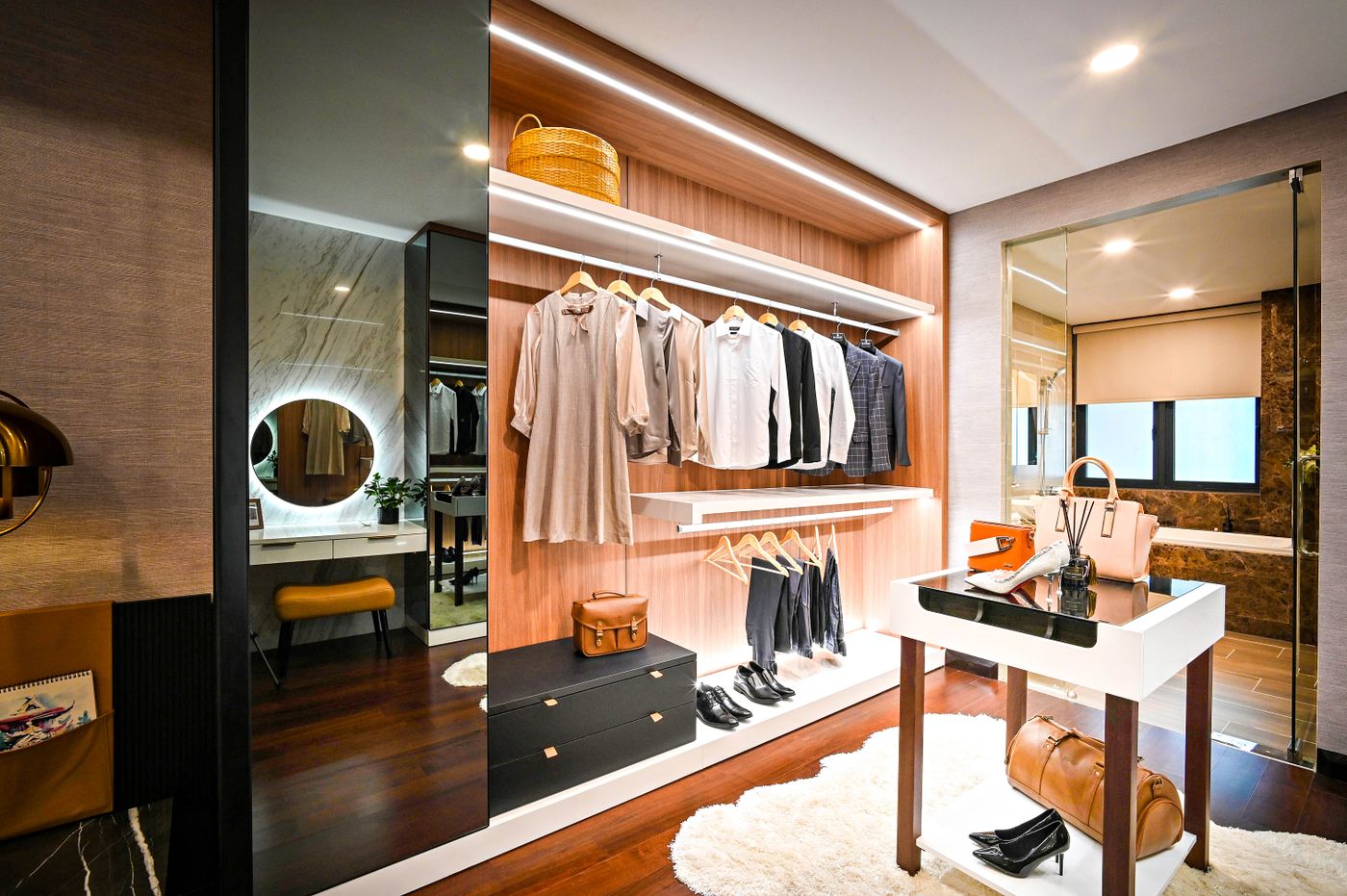 Walk-in wardrobe joinery